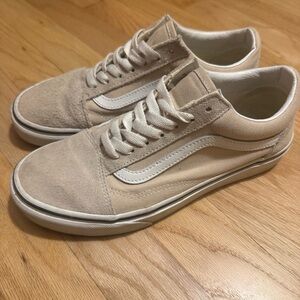 Vans Beige Canvas Sneakers (7.5w)